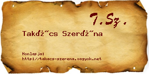 Takács Szeréna névjegykártya