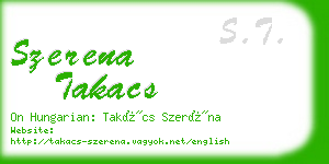 szerena takacs business card